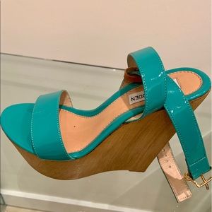 Turquoise, Steve Madden wedges!